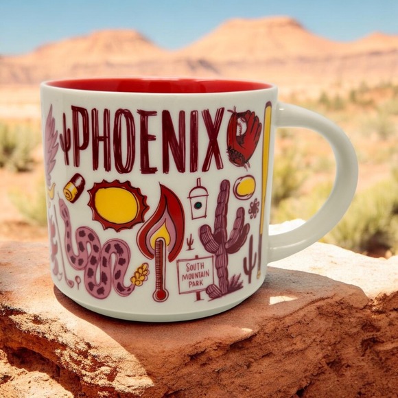 Starbucks Other - Starbucks Coffee Mug Phoenix 14oz White Red‎ Been There Series Boxed 2022
